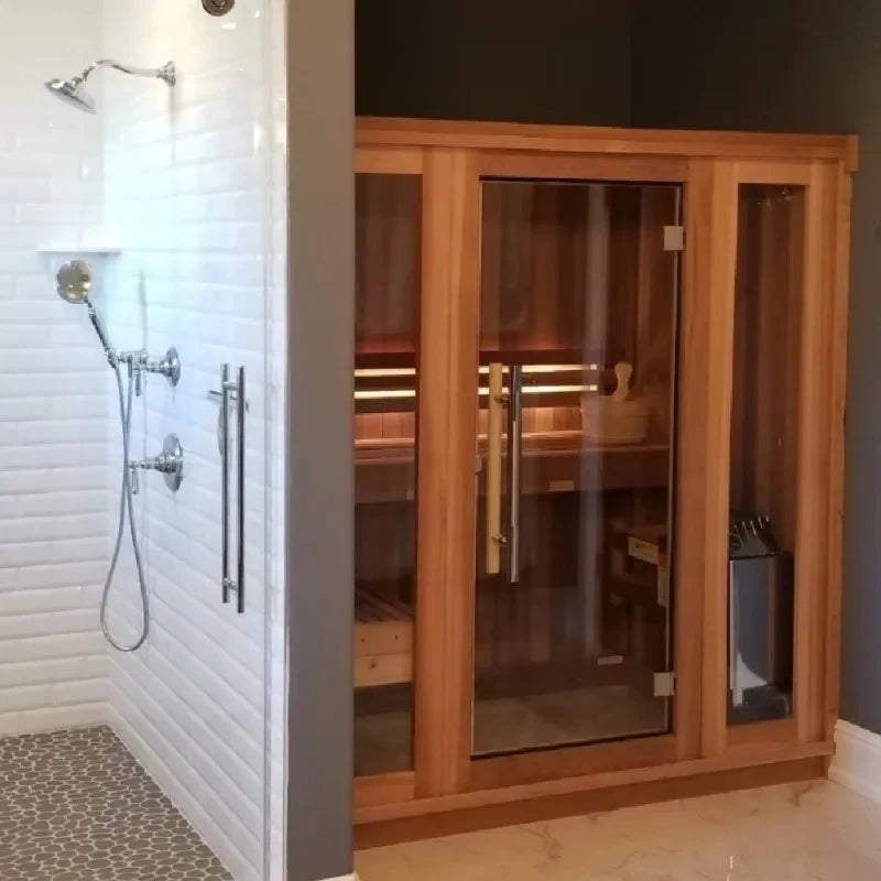 Upscale Longevity (DEMO) Wood Infrared Sauna